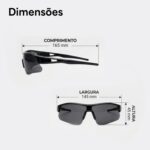 Óculos de Sol Esportivo Masculino UV400 JustGoFit: proteção e conforto para corrida com estilo espelhado. - Imagem 2