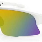 Óculos de Sol Esportivo UV400 Tarik Branco Cinza Alma Genius com proteção e estilo para suas atividades.