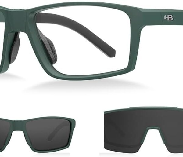 Óculos de Sol HB Presto 2.0 Matte Military Green com lente Gray para estilo e proteção no dia a dia