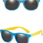 Óculos de Sol Infantil Flexíveis Polarizados com proteção UV400 e conforto para crianças, ideal para compras seguras.