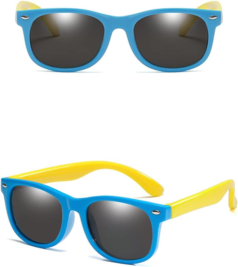 Óculos de Sol Infantil Flexíveis Polarizados com proteção UV400 e Óculos de Sol Infantil Flexíveis Polarizados com proteção UV400 e conforto para crianças, ideal para compras seguras.