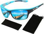 Óculos de Sol Masculino Azul Espelhado Polarizado UV400: proteção, conforto e desempenho para ciclismo e corrida. - Imagem 2