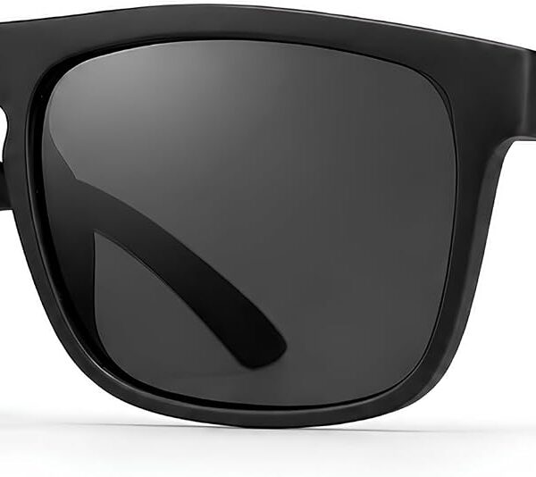 Óculos de Sol Masculino Polarizado Quadrado Preto UV400: estilo, conforto e proteção contra raios UVA e UVB.