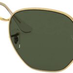 Óculos de Sol Ray-Ban Hexagonal 0RB3548: estilo unissex com lentes verdes e armação dourada, ideal para comprar online.