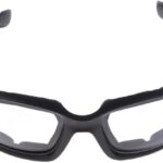 Óculos de proteção esportivo DUPIN com espumas e lentes transparentes: conforto e segurança para uso adulto.