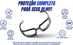 Óculos de proteção esportivo DUPIN com espumas e lentes transparentes: conforto e segurança para uso adulto. - Imagem 2