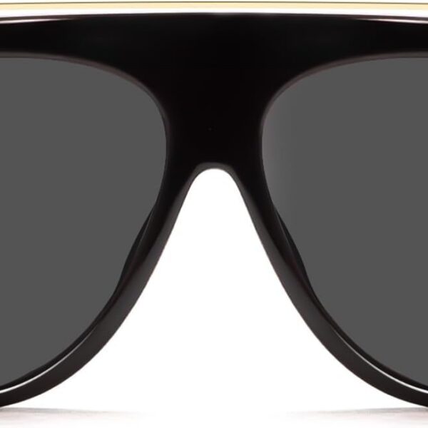 Óculos de sol aviador TYA grande dourado vintage: estilo retrô 70s para homens e mulheres