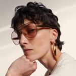 Óculos de sol aviador retrô GUVIVI dourado em metal grande, estilo anos 70 para mulheres e homens - Imagem 2