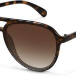 Óculos de sol aviador retrô com proteção UV: estilo clássico moderno, unissex e ideal para comprar com conforto e elegância.