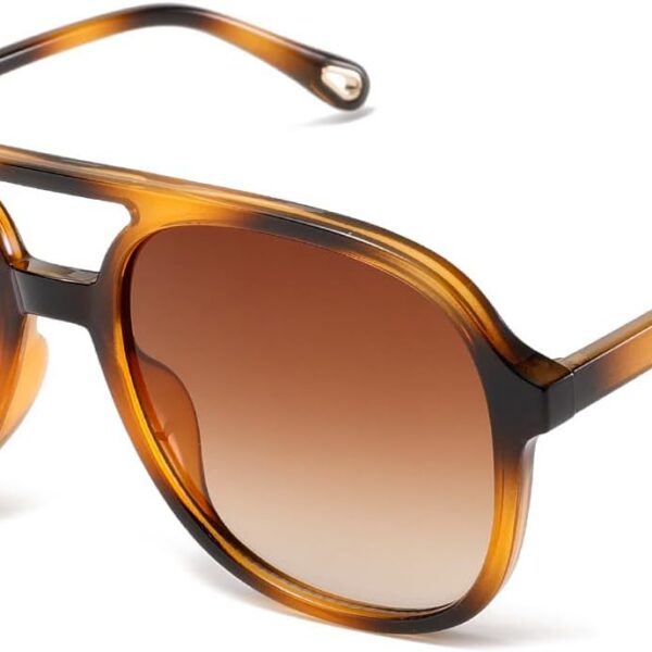 Óculos de sol aviador retrô: estilo vintage clássico com conforto leve para usar o dia todo.