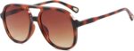 Óculos de sol aviador retrô feminino e masculino: estilo vintage clássico com proteção e visual moderno