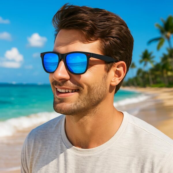 Óculos de sol esportivos polarizados com proteção UV400, conforto leve e estilo retrô para atividades ao ar livre
