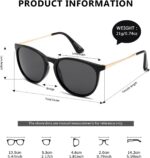 Óculos de sol polarizados retrô com conforto e estilo clássico para mulheres e homens, ideais para uso diário. - Imagem 2
