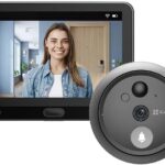 Olho Mágico Digital HP4 1080p com app: vídeo porteiro Wi‑Fi com tela 4,3", visão noturna e segurança residencial.