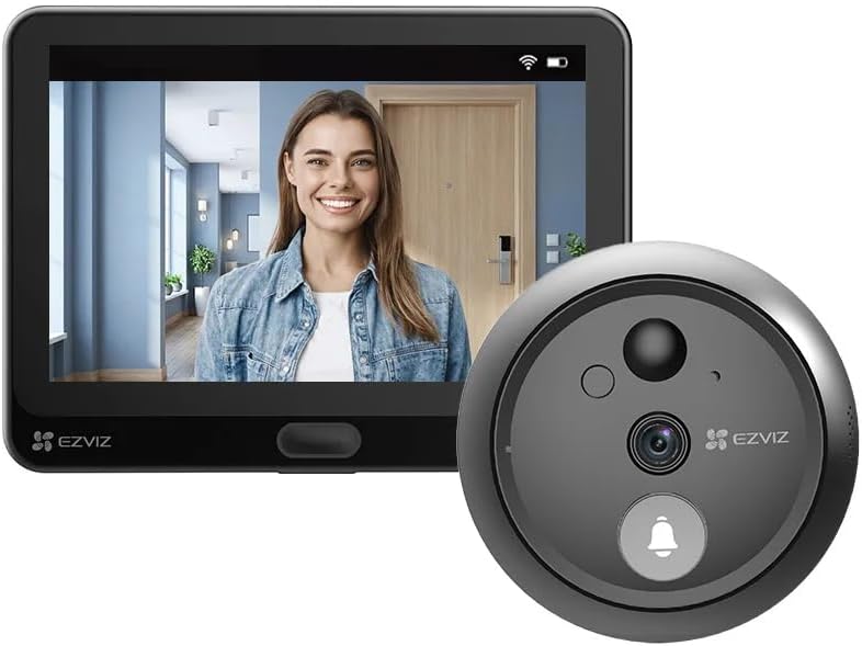 Olho Mágico Digital HP4 1080p com app: vídeo porteiro Wi‑Fi Olho Mágico Digital HP4 1080p com app: vídeo porteiro Wi‑Fi com tela 4,3", visão noturna e segurança residencial.