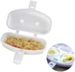 Omeleteira Microondas Dupla Plasutil BPA Free: pratique, rápida e ideal para preparar omeletes e ovos pochê no micro-ondas.
