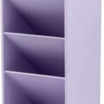 Organizador Diagonal Lilás Pastel: compacto, resistente e ideal para manter documentos organizados com charme no escritório ou home office.