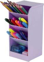 Organizador Diagonal Lilás Pastel: compacto, resistente e ideal para manter documentos organizados com charme no escritório ou home office. - Imagem 2
