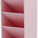 Organizador Diagonal Rosa Pastel: compacto, resistente e ideal para mesa, escritório e home office