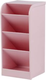 Organizador Diagonal Rosa Pastel: compacto, resistente e ideal para mesa, escritório e home office