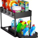 Organizador Multiuso Deslizante 2 Níveis: mais espaço, acesso fácil e organização para cozinha, banheiro e escritório.