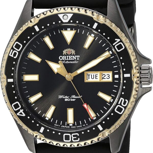 Orient Kamasu automático japonês: relógio masculino de mergulho em aço inox, resistente e elegante para compra segura.