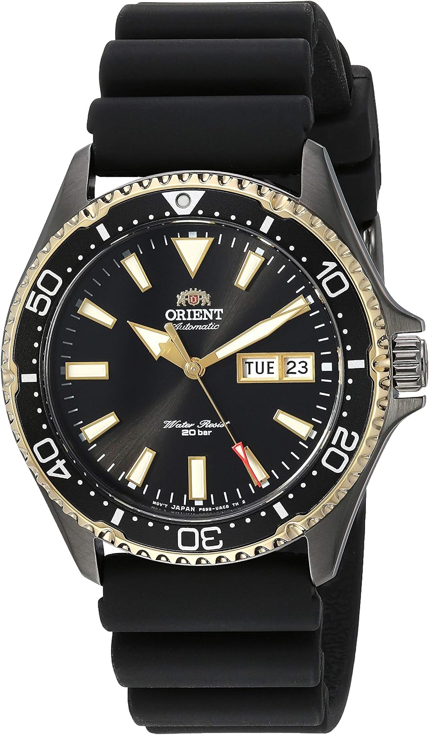 Orient Kamasu automático japonês: relógio masculino de mergulho em aço Orient Kamasu automático japonês: relógio masculino de mergulho em aço inox, resistente e elegante para compra segura.