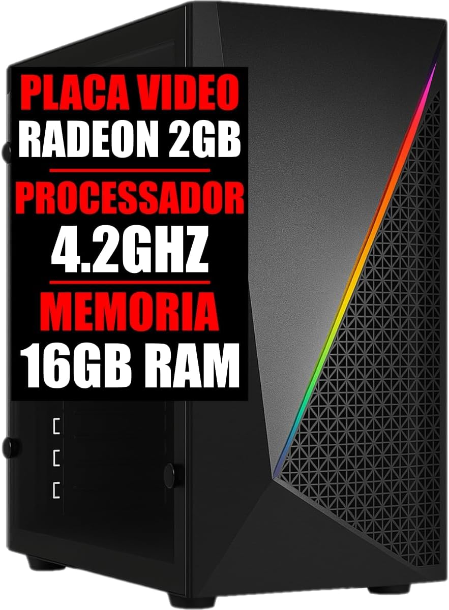PC GAMER PLACA VIDEO 2GB / CPU 4.2GHZ / 16GB PC GAMER PLACA VIDEO 2GB / CPU 4.2GHZ / 16GB RAM/SSD 480GB (8GB RAM + SSD 120GB)
