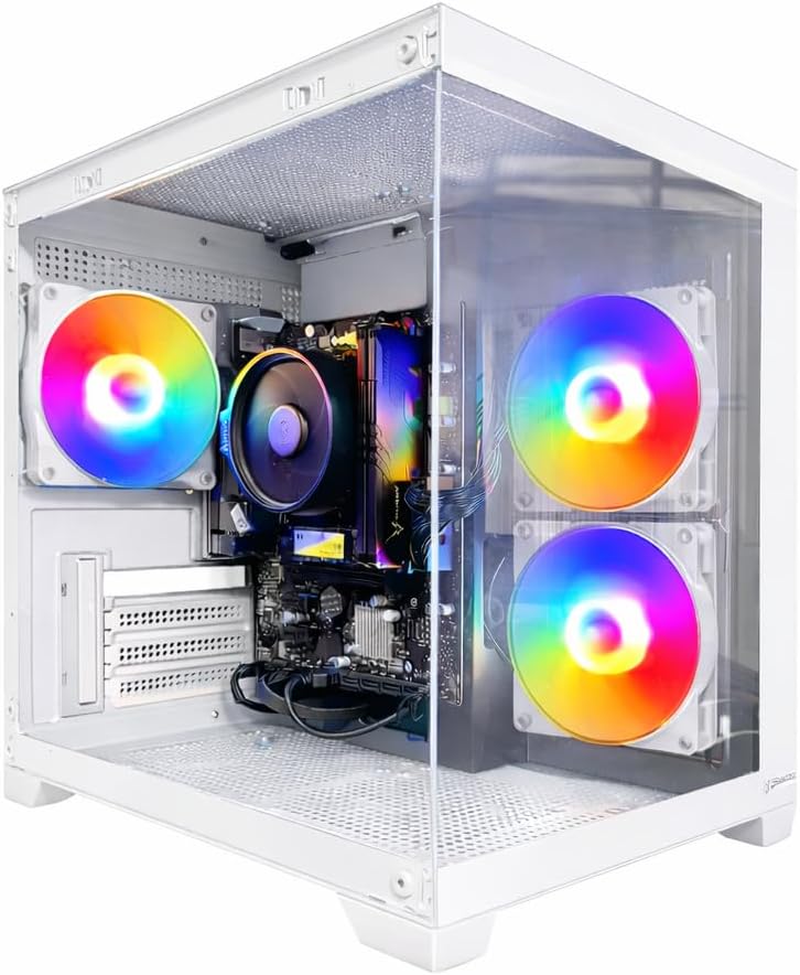 PC Gamer Aquario White 5600GT com 16GB RAM e SSD PC Gamer Aquario White 5600GT com 16GB RAM e SSD 500GB: desempenho fluido, Radeon Vega 7 e 3 fans RGB.
