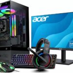 PC Gamer Completo AMD Ryzen 5 5600GT, 16GB DDR4 3200MHz, SSD 240GB, Fonte 500W 80 Plus, Monitor 22" 100Hz, Kit Gamer RGB 4 em 1 (Teclado, Mouse, Headset e Mousepad).