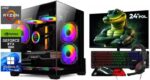 PC Gamer Completo Arvex com Ryzen 5 5500 e RTX 5060 8GB: pronto para jogar com desempenho, RGB e garantia.
