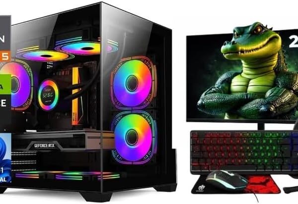 PC Gamer Completo Arvex com Ryzen 5 5500 e RTX 5060 8GB: pronto para jogar com desempenho, RGB e garantia.