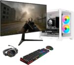 PC Gamer Completo BluePC FRAG com Ryzen 7 5700X, RX 6600 8GB, 16GB DDR4 e SSD NVMe para jogos fluidos.