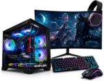 PC Gamer Completo PCGT12-E com Ryzen 5 5600GT, 16GB, SSD 480GB, monitor 21.5" e kit gamer pronto para jogar.