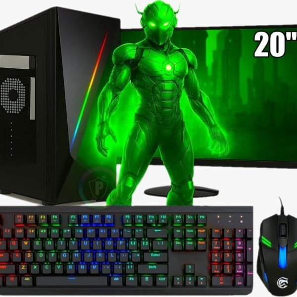 PC Gamer Completo Ryzen A8 9600 com 32GB DDR4 e SSD 480GB: rápido, montado e pronto para usar.