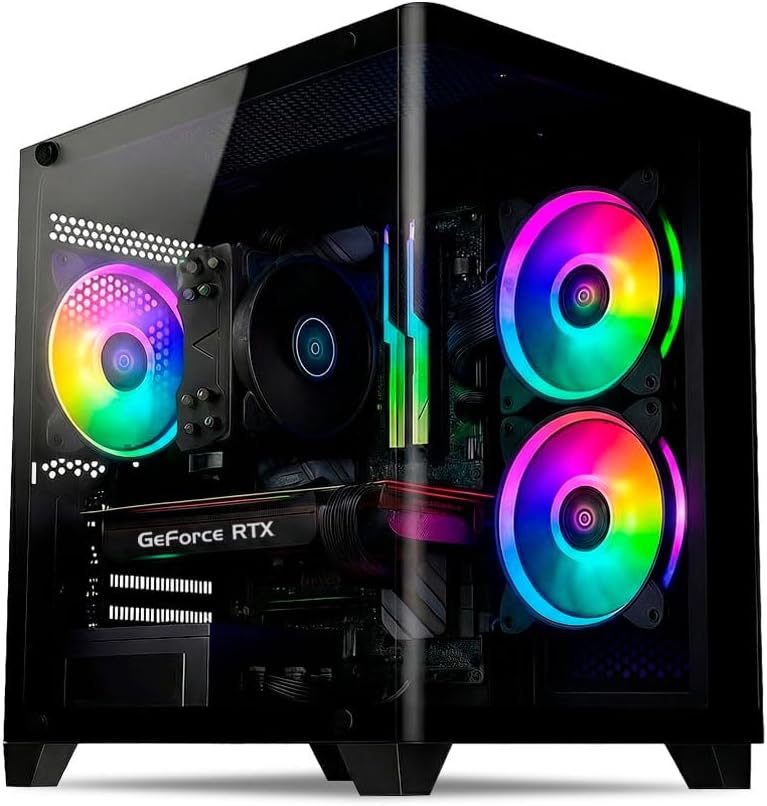 PC Gamer ITX Arena com Ryzen 5 5600X, RTX 5060, PC Gamer ITX Arena com Ryzen 5 5600X, RTX 5060, 32GB RAM e SSD 480GB para jogos e multitarefas com alto desempenho.