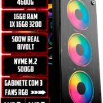 PC Gamer Ryzen 5 4600G 16GB e SSD NVMe 500GB: desempenho rápido, visual RGB e pronto para jogar.