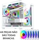 PC Gamer Ryzen 7 5700X com RTX 4060, 32GB RAM e SSD NVMe: alto desempenho para jogos e edição.