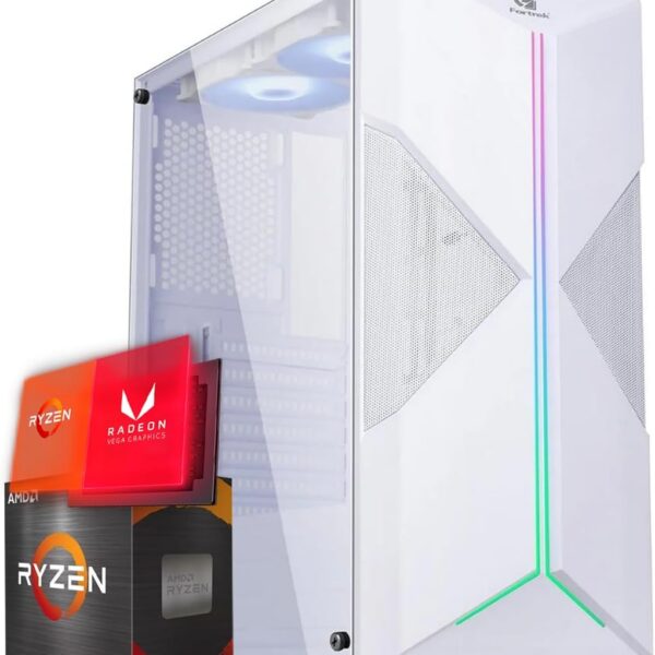 PC Gamer White Ryzen 5 5600GT Radeon Vega 7 16GB RAM SSD 500GB Computador Gamer Completo RGB WiFi Info3