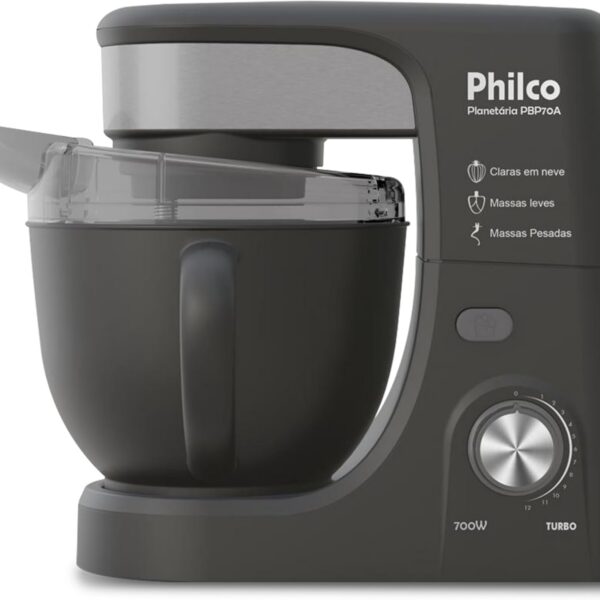 PHILCO Batedeira Planetária 127V: rotação planetária para misturas mais homogêneas e preparo prático na sua cozinha.
