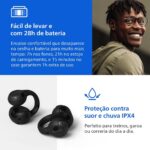 PHILIPS, Fone de Ouvido Sem Fio TWS, TAQ2000BK/00, Bluetooth, Design Aberto Ear-Clip, Com Microfone, Até 28 horas de bateria, iPX4, Preto - Imagem 2