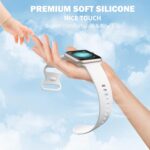 Pacote Maledan com 6 pulseiras de silicone respirável para Apple Watch, conforto e estilo para uso diário. - Imagem 2