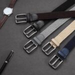 Pacote com 2 cintos elásticos masculinos: conforto, ajuste flexível e estilo casual para golfe, jeans e uso diário - Imagem 2