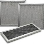 Pacote com 2 filtros de graxa para micro-ondas Samsung ME16H702SES e ME16H702SEW, ideal para filtrar óleos do ar e manter seu aparelho protegido.