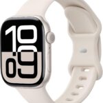 Pacote com 6 pulseiras finas para Apple Watch: estilo masculino, ajuste confortável e compatibilidade ampla.