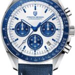 Pagani Design 1701: relógio masculino com cronógrafo, aço inoxidável, vidro safira e resistência à água 100 m