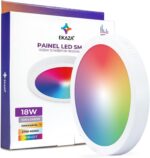 Painel LED inteligente EKAZA RGB 18W com dimmer, Wi-Fi/Bluetooth, 1500lm e compatível com Alexa e Google Assistente