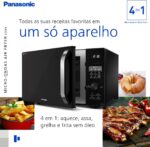 Panasonic Micro-ondas Air Fryer 30L Preto NN-CD89NBRUK 220v: 4 em 1 com Air Fry e Grill para mais versatilidade na cozinha. - Imagem 2