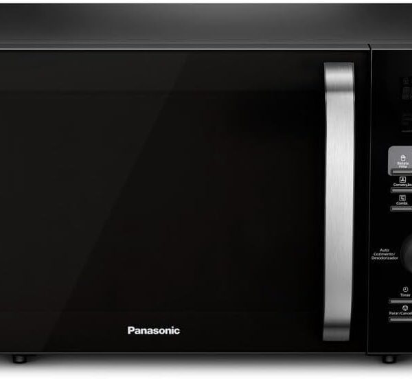 Panasonic Micro-ondas Air Fryer 30L Preto NN-CD89NBRUK 220v: 4 em 1 com Air Fry e Grill para mais versatilidade na cozinha.