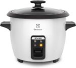Panela Elétrica Electrolux vapor arroz capacidade 1,3L 7 xícaras manter aquecido panela removivel antiaderente tampa vidro RCB50 branca 220v por Rita Lobo